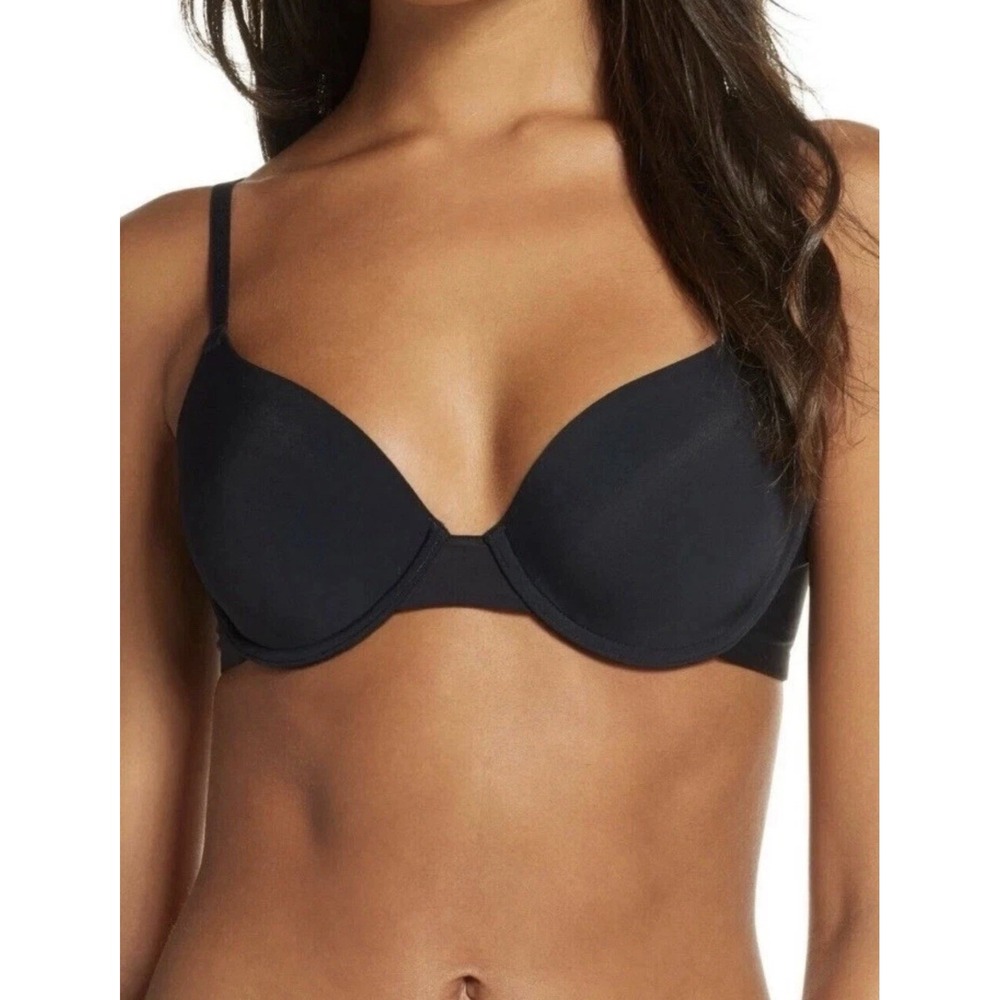 Natori 32D  Minimal Demi Contour T-Shirt Underwire Bra NWOT 711229 Black